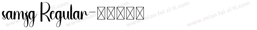 samzg Regular字体转换